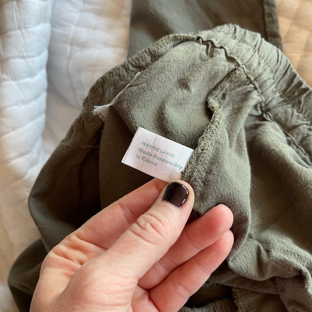 Marine Layer Allison Pant Dusty Olive Sm Tencel Lightweight‎ Casual Comfortable - Picture 16 of 16